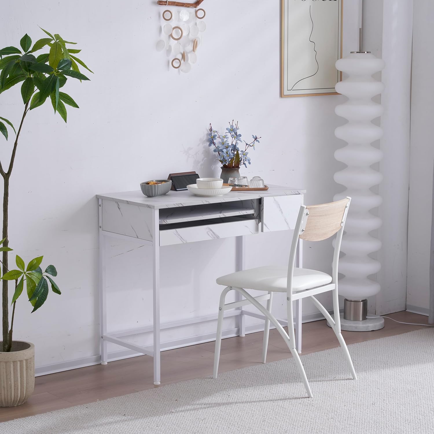 デスク 机 パソコンデスク 幅90cm 引き出し付き デスク Camila(カミラ